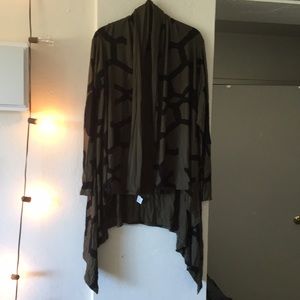Bel Kazan open drape cardigan/wrap, size large